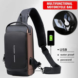 blue and black / Multifunction crossbody shoulder bag / stylish, secure and ready for adventure