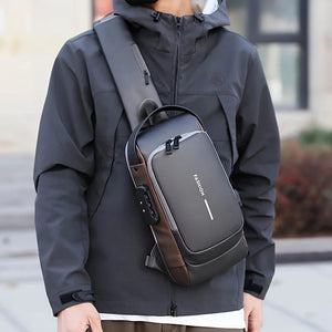 blue and black / Multifunction crossbody shoulder bag / stylish, secure and ready for adventure