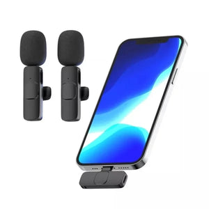 K8 type-c wireless lavalier microphone / portable noise- cancelling Mic for Android , Vlogging , LIve streaming and more