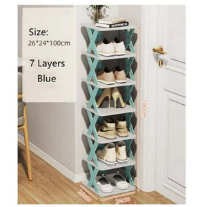 رف أحذية بتصميم على شكل X